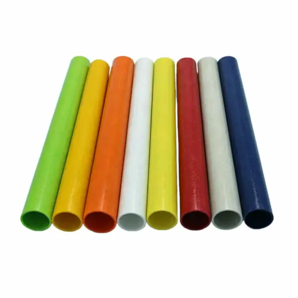 Multi-color fiberglass FRP round tube, corrosion resistant colored hollow fiberglass pipe for industry construction